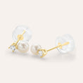 Carica l'immagine nel visualizzatore della galleria, ORECCHINI LOBO BON TON ORO GIALLO PERLA D'ACQUA DOLCE CUBIC ZIRCONIA