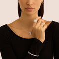 Carica l'immagine nel visualizzatore della galleria, ORECCHINI A CERCHIO SILVER SHINE ARGENTO RODIATO CUBIC ZIRCONIA