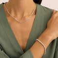 Carica l'immagine nel visualizzatore della galleria, BRACCIALE TENNIS SILVER ELEGANCE ARGENTO RODIATO CUBIC ZIRCONIA