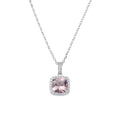 Carica l'immagine nel visualizzatore della galleria, Collana Lady Con Morganite Taglio Radiant e Zirconi Bianchi