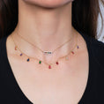 Carica l'immagine nel visualizzatore della galleria, Collana Chandelier Arcobaleno Dorata