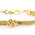 Carica l'immagine nel visualizzatore della galleria, Bracciale catena multifilo con serpente e zircone - Desidero