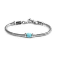 Carica l'immagine nel visualizzatore della galleria, Bracciale catena snake con sfera centrale