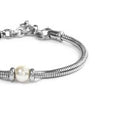 Carica l'immagine nel visualizzatore della galleria, Bracciale catena snake con sfera centrale