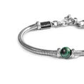 Carica l'immagine nel visualizzatore della galleria, Bracciale catena snake con sfera centrale