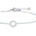 Carica l'immagine nel visualizzatore della galleria, Bracciale cerchio con zirconi bianchi