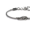 Carica l'immagine nel visualizzatore della galleria, Bracciale con piuma con catena snake e sonaglio