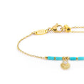 Carica l'immagine nel visualizzatore della galleria, Bracciale conchiglia pendente con perla e perline a tubo turchesi