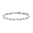 Carica l'immagine nel visualizzatore della galleria, Bracciale cordino marrone con perle 6mm - Desidero
