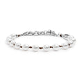 Carica l'immagine nel visualizzatore della galleria, Bracciale cordino marrone con perle 8mm - Desidero