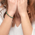 Carica l'immagine nel visualizzatore della galleria, Bracciale malachite e occhio di tigre 6mm - Desidero