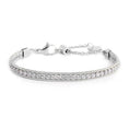 Carica l'immagine nel visualizzatore della galleria, Bracciale tennis zirconi baguette catena snake squadrata