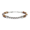 Carica l'immagine nel visualizzatore della galleria, Bracciale con rondelle occhio di tigre catena twisted - Desidero