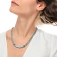 Carica l'immagine nel visualizzatore della galleria, Collana catena cuban con catena snake piatta centrale