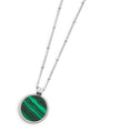 Carica l'immagine nel visualizzatore della galleria, Collana catena grumetta con piastrina tonda pendente