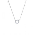 Carica l'immagine nel visualizzatore della galleria, Collana cerchio 0,8cm con zirconi bianchi