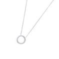 Carica l'immagine nel visualizzatore della galleria, Collana cerchio 1,4cm con zirconi bianchi