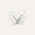 Carica l'immagine nel visualizzatore della galleria, ORECCHINI LOBO BON TON ORO BIANCO PERLA D'ACQUA DOLCE CUBIC ZIRCONIA
