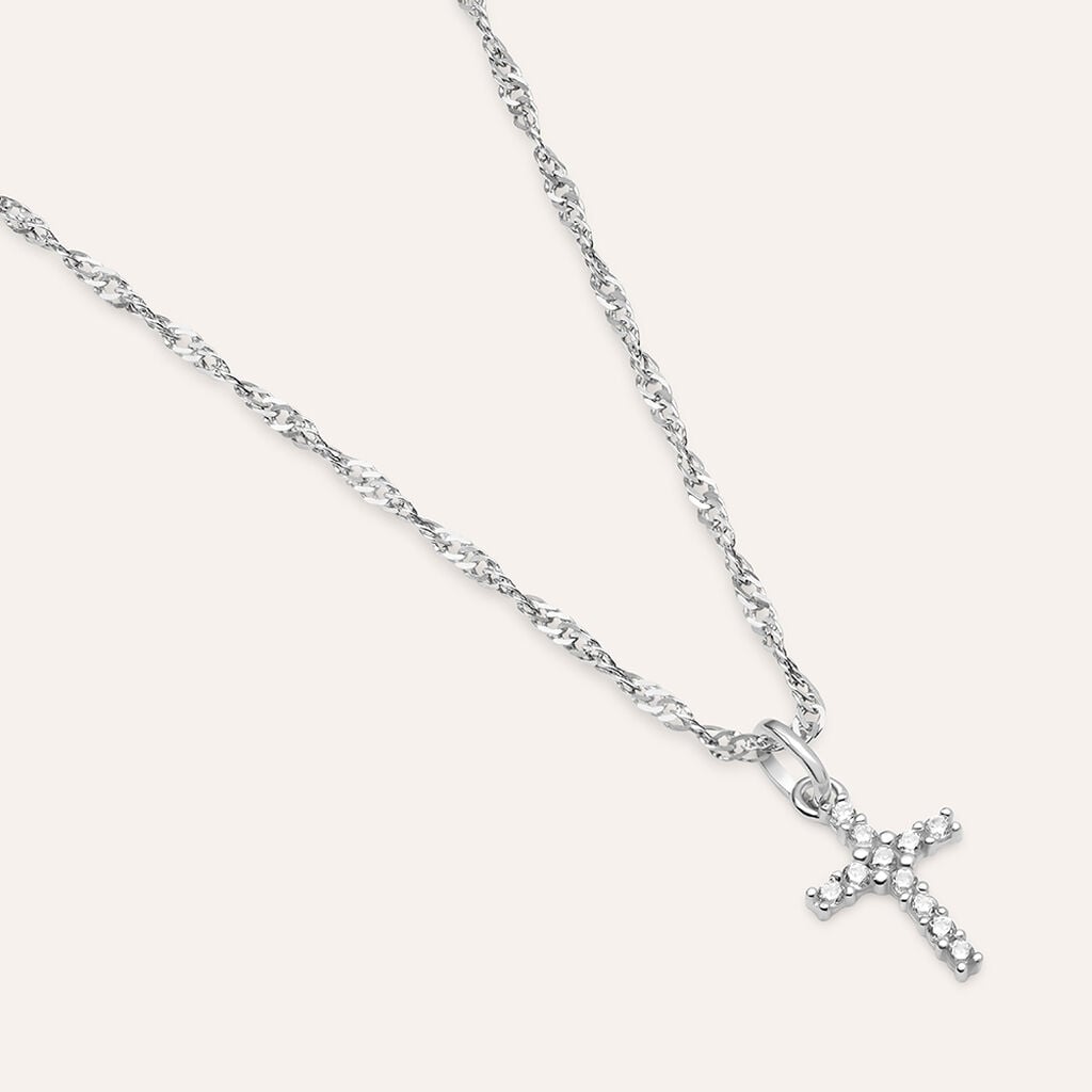 Pendente Holy Oro Bianco Cubic Zirconia