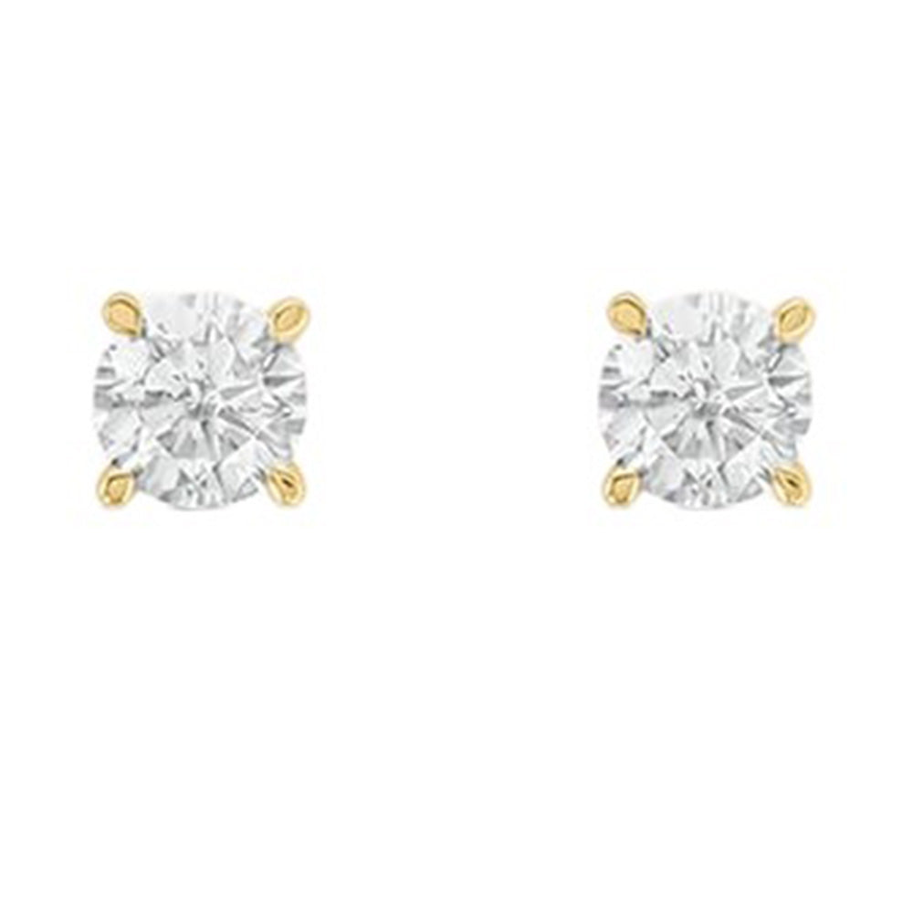 Orecchini Lobo Punto Luce Claire Oro Giallo Cubic Zirconia