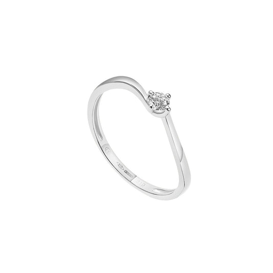 Anello Solitario Claire Oro Bianco Cubic Zirconia