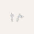 Carica l'immagine nel visualizzatore della galleria, Orecchini Lobo Trilogy Silver Elegance Argento Rodiato Cubic Zirconia
