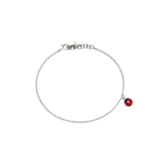 BRACCIALE COCCINELLA SILVER BABY ARGENTO RODIATO