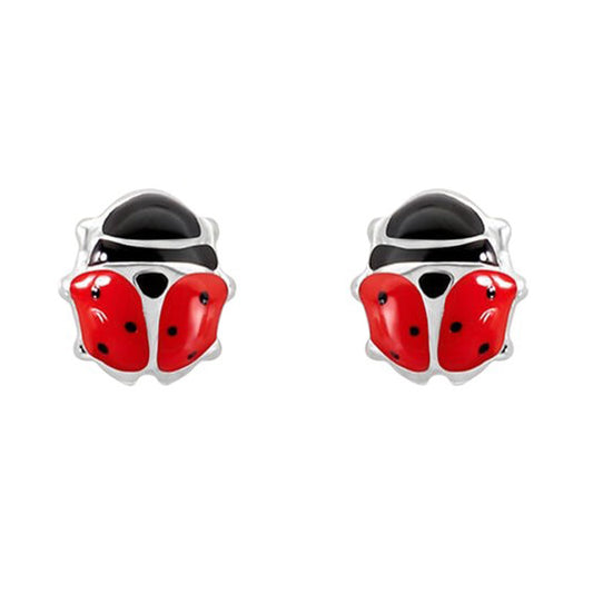ORECCHINI LOBO COCCINELLA SILVER BABY ARGENTO RODIATO