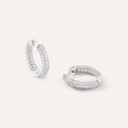 Carica l'immagine nel visualizzatore della galleria, ORECCHINI A CERCHIO SILVER SHINE ARGENTO RODIATO CUBIC ZIRCONIA
