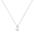 Carica l'immagine nel visualizzatore della galleria, COLLANA SILVER PEARLS ARGENTO RODIATO PERLA SINTETICA CUBIC ZIRCONIA
