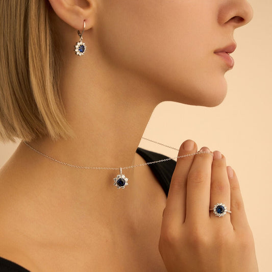 COLLANA FIORE SILVER ELEGANCE ARGENTO RODIATO CUBIC ZIRCONIA