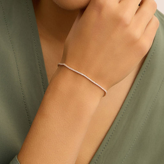 BRACCIALE TENNIS SILVER ELEGANCE ARGENTO ROSATO CUBIC ZIRCONIA