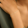 Carica l'immagine nel visualizzatore della galleria, BRACCIALE TENNIS SILVER ELEGANCE ARGENTO DORATO CUBIC ZIRCONIA
