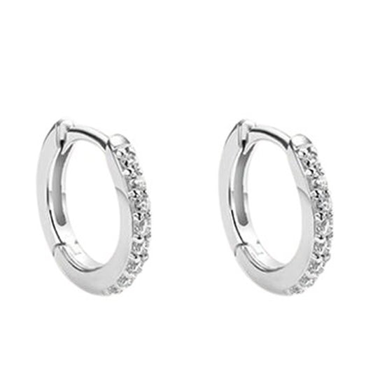 ORECCHINI A CERCHIO SILVER ELEGANCE ARGENTO RODIATO CUBIC ZIRCONIA