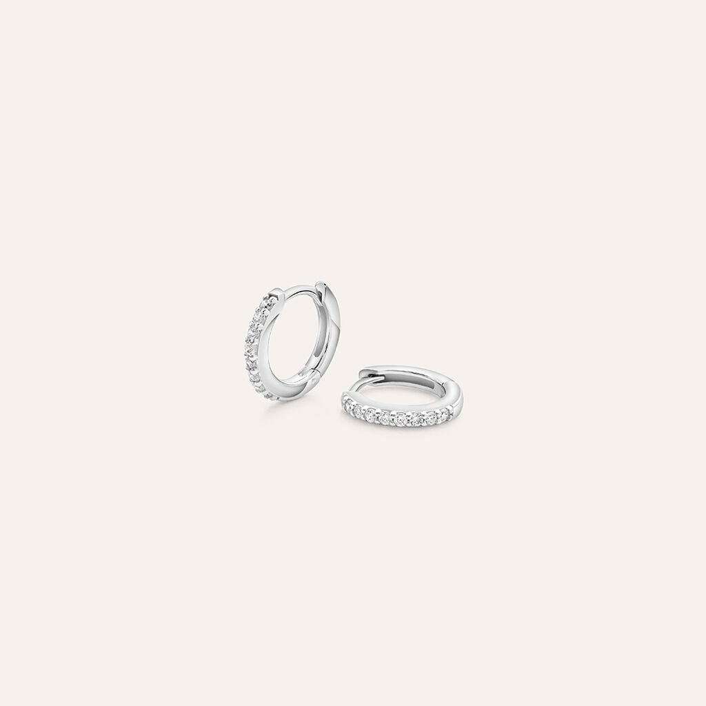 ORECCHINI A CERCHIO SILVER ELEGANCE ARGENTO RODIATO CUBIC ZIRCONIA