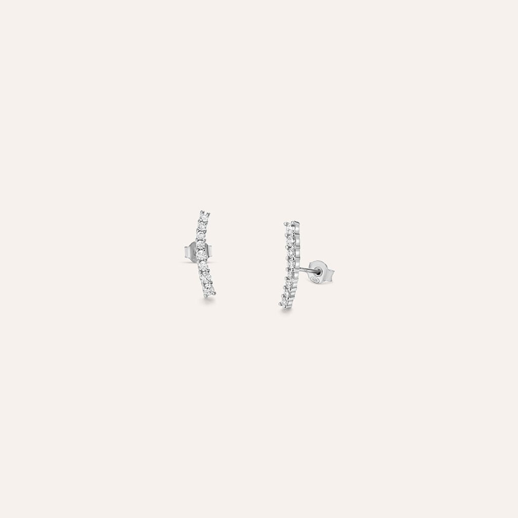 ORECCHINI LOBO SILVER ELEGANCE ARGENTO RODIATO CUBIC ZIRCONIA