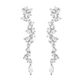Carica l'immagine nel visualizzatore della galleria, ORECCHINI PENDENTI SILVER ELEGANCE ARGENTO RODIATO CUBIC ZIRCONIA
