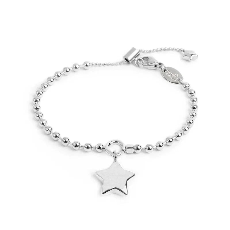 BRACCIALE CATENA A SFERE CON STELLA
