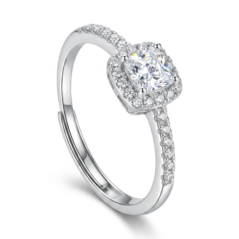 ANELLO RODIATO CRYSTAL MIS.16/5