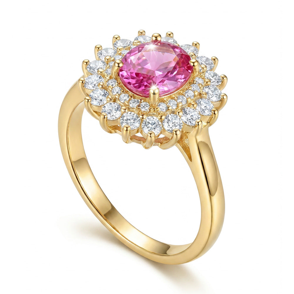 ANELLO DORATO FUCSIA MIS.14/54