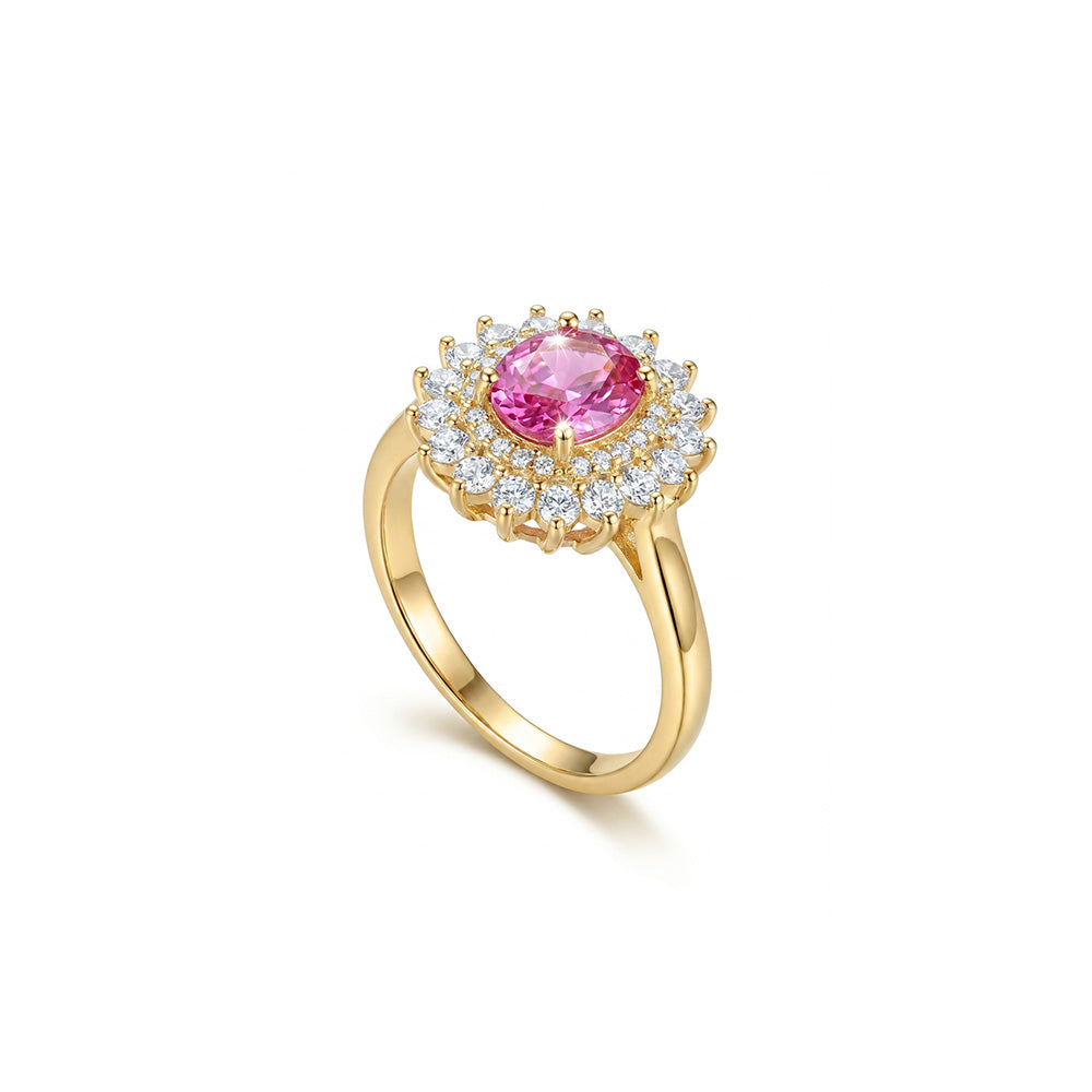 ANELLO DORATO FUCSIA MIS.14/54