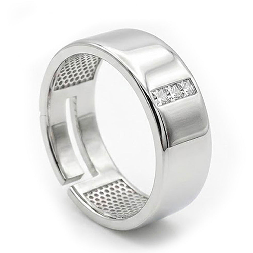 ANELLO RODIATO CRYSTAL MIS.14/5