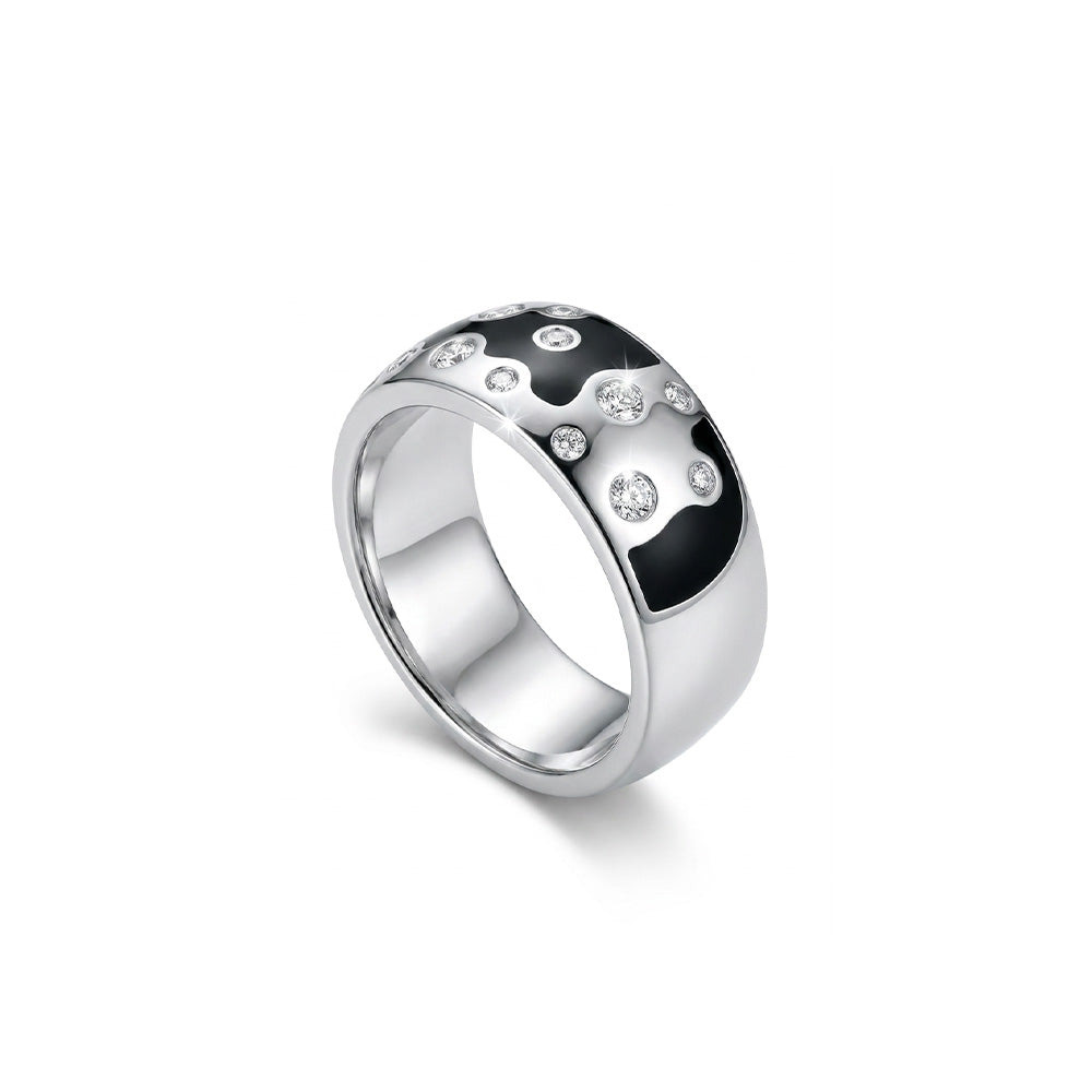 ANELLO RODIATO CRYSTAL MIS.14/5