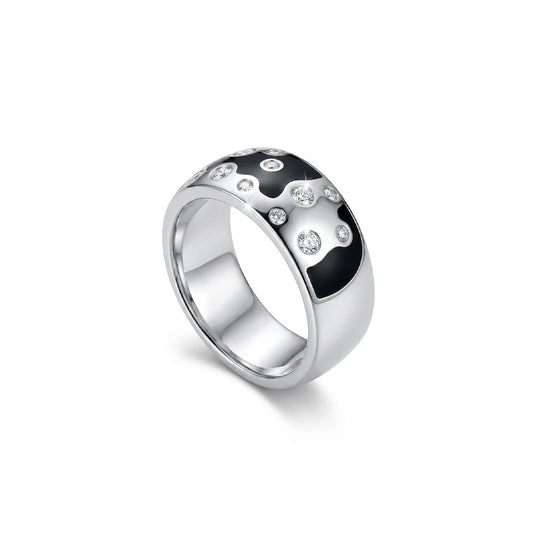 ANELLO RODIATO CRYSTAL MIS.14/5