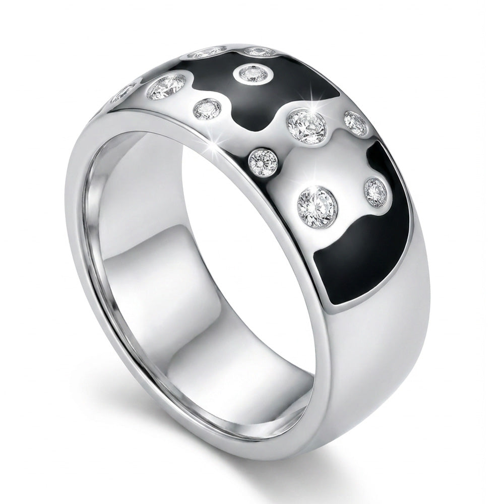 ANELLO RODIATO CRYSTAL MIS.14/5