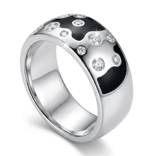 ANELLO RODIATO CRYSTAL MIS.14/5