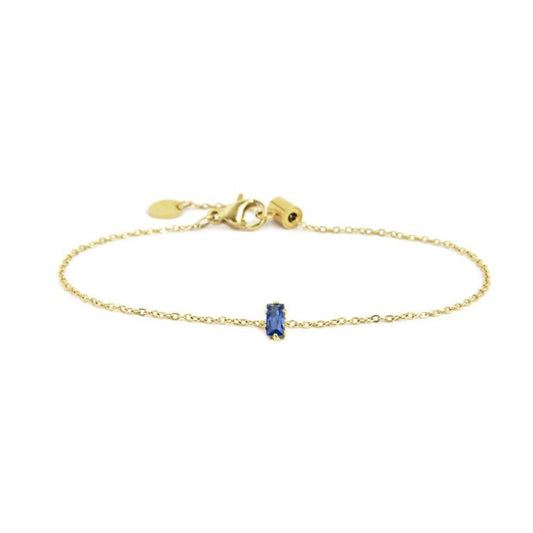 2br0100g-b Bracciale con cristallo baguette colore blu