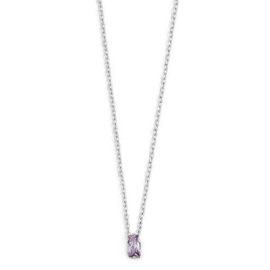 2cn0048-p Collana con cristallo baguette colore viola