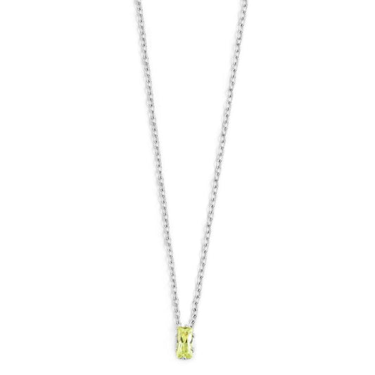 2cn0048-v Collana con cristallo baguette colore verde
