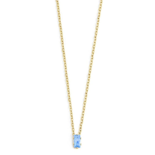 2cn0048g-am Collana con cristallo baguette colore acquamarina
